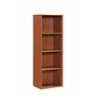Home Square 4 Shelf Multi-Purpose Wooden Bookcase Set in Cherry (Set of 2)