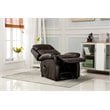 Home Square 2 Piece Traditional Faux Leather Lift Chair Set in Brown