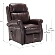 Home Square 2 Piece Traditional Faux Leather Lift Chair Set in Brown