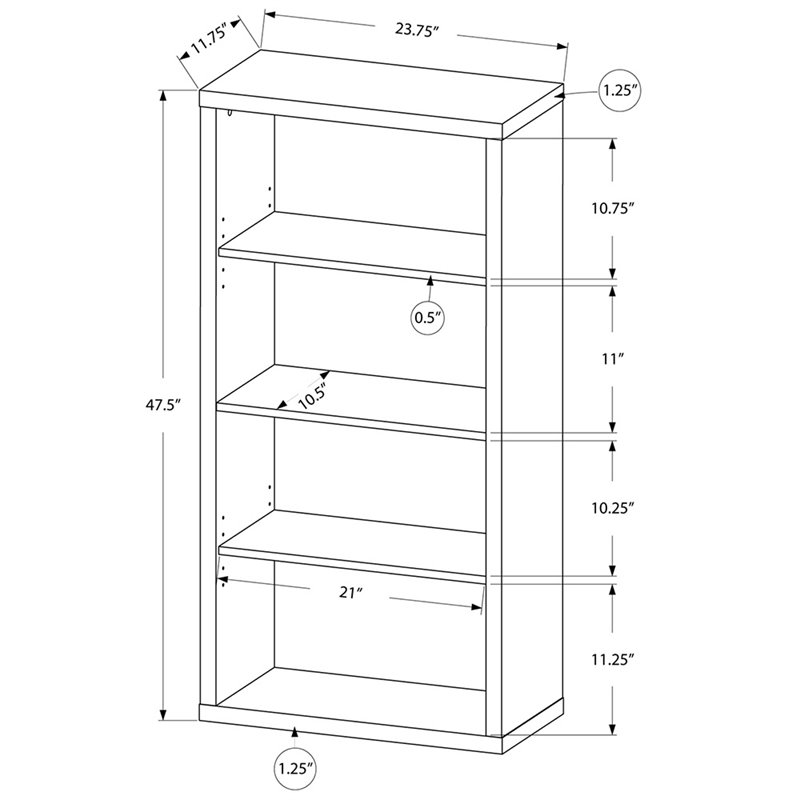 Home Square 4 Adjustable Shelves Wood Bookcase Set in Taupe Gray (Set of 2)