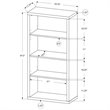 Home Square 4 Adjustable Shelves Wood Bookcase Set in Taupe Gray (Set of 2)