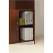 Home Square 5 Shelf Bookcase with Doors Set in Hansen Cherry (Set of 2)