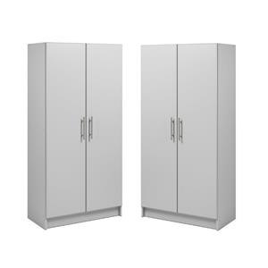 home square 2 piece wall mounted garage cabinet set in light gray