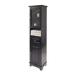 Home Square 2 Piece Tall Bathroom Cabinet Set in Black
