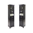 Home Square 2 Piece Tall Bathroom Cabinet Set in Black