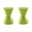 Home Square 2 Piece Storage Stool Set in Green