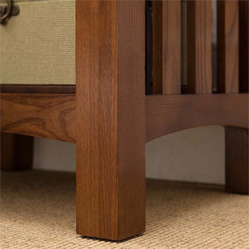 Home Square Mission Impeccable 1-Drawer Nightstand in Medium Oak (Set of 2)