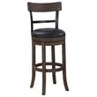 Home Square 2 Piece Swivel Counter Stool Set in Washed Brown and Black