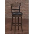 Home Square 2 Piece Swivel Counter Stool Set in Washed Brown and Black