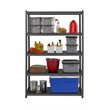 Home Square 5-Shelf Metal Unit Set in Gunmetal Gray/Black (Set of 2)