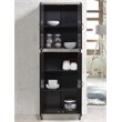 Home Square 4 Shelf Kitchen Pantry Set in Chocolate-Grey (Set of 2)