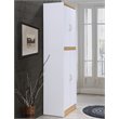 Home Square 4 Shelf Wood Kitchen Pantry Set in White (Set of 2)