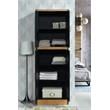 Home Square 4 Shelf Wood Kitchen Pantry Set in Black-Beige (Set of 2)