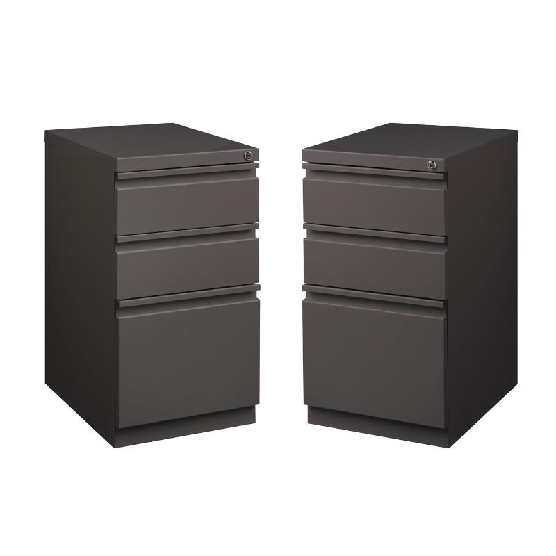Home Square 2 Piece Metal File 3-Drawer Box/Box/File Set in Espresso