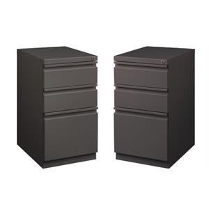 home square 2 piece metal file 3-drawer box/box/file set in espresso