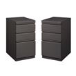 Home Square 2 Piece Metal File 3-Drawer Box/Box/File Set in Espresso