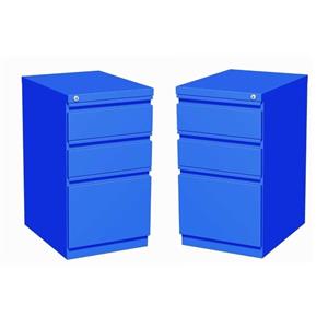 home square 2 piece metal file 3-drawer box/box/file set in classic blue
