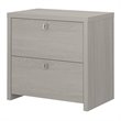 Home Square 2 Drawer Wood Filing Cabinet Set in Gray Sand (Set of 2)