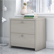 Home Square 2 Drawer Wood Filing Cabinet Set in Gray Sand (Set of 2)