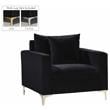 Home Square 2 Piece Upholstered Velvet Accent Chair Set in Black
