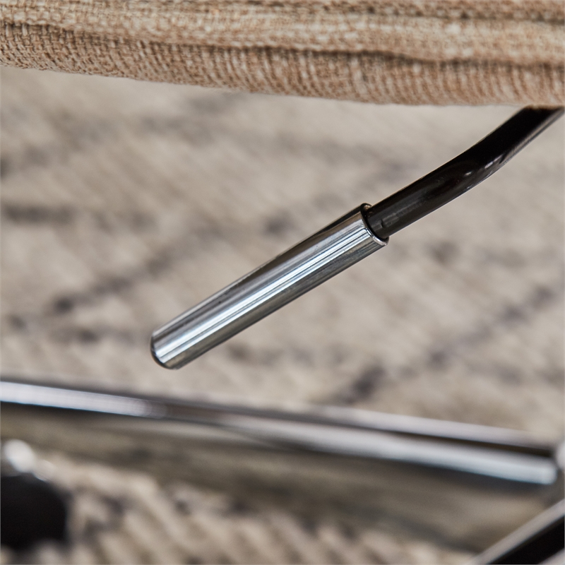 Home Square 2 Piece Upholstered Linen Home Office Chair Set in Stoneware Beige