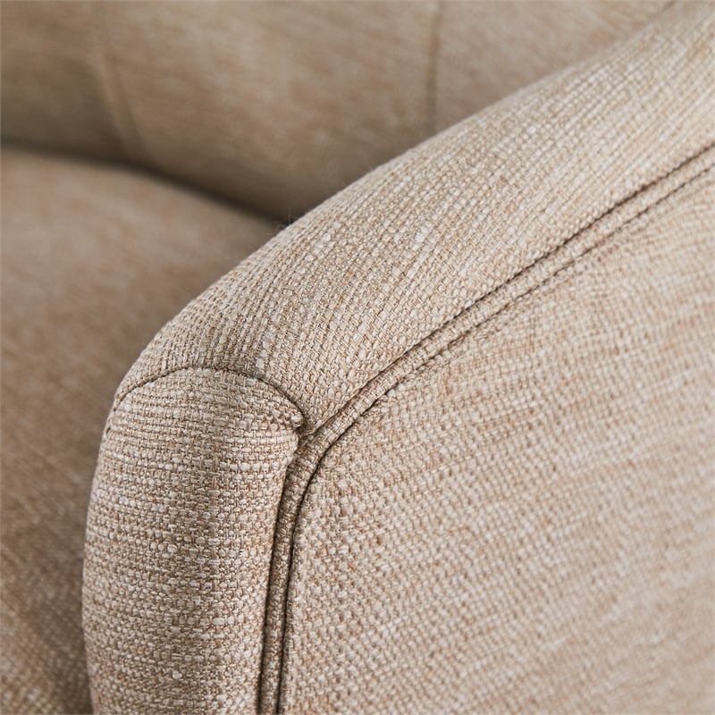 Home Square 2 Piece Upholstered Linen Home Office Chair Set in Stoneware Beige