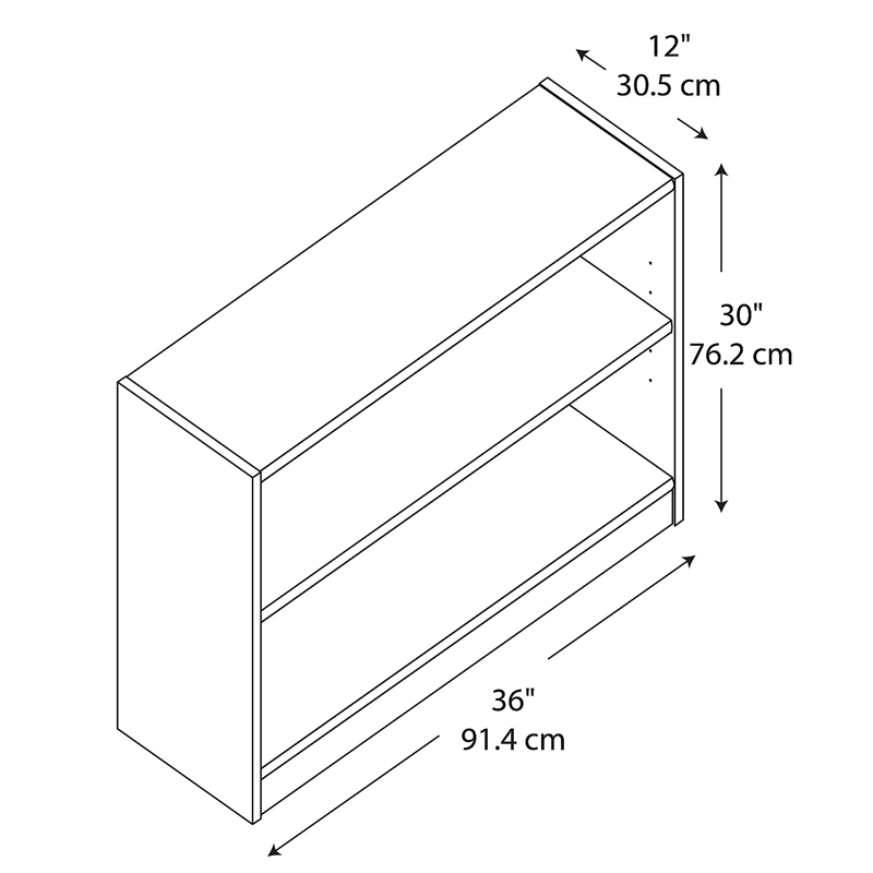 Home Square 2 Shelf Engineered Wood Bookcase Set in Classic Black (Set of 2)
