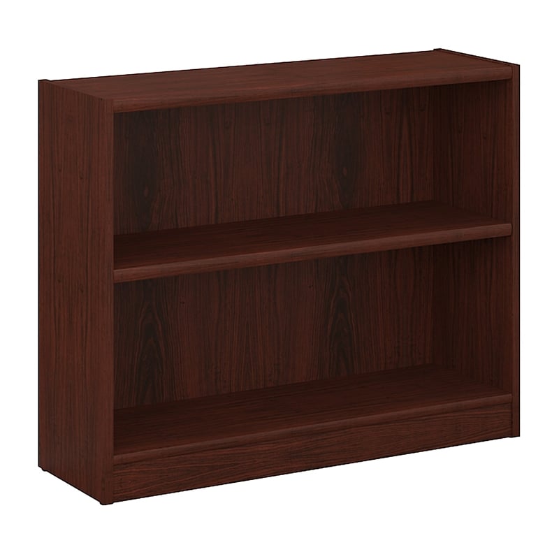 Home Square 2 Shelf Wood Bookcase Set in Vogue Cherry (Set of 2)