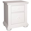 Home Square 2 Drawer Wood Night Stand Set in White (Set of 2)