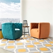 Home Square 2 Piece Swivel Velvet Accent Chair Set in Burnt Orange