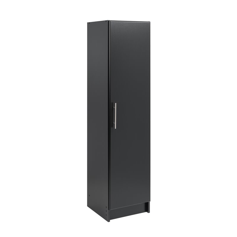 Home Square 2 Piece MDF Door Narrow Cabinet Set in Black