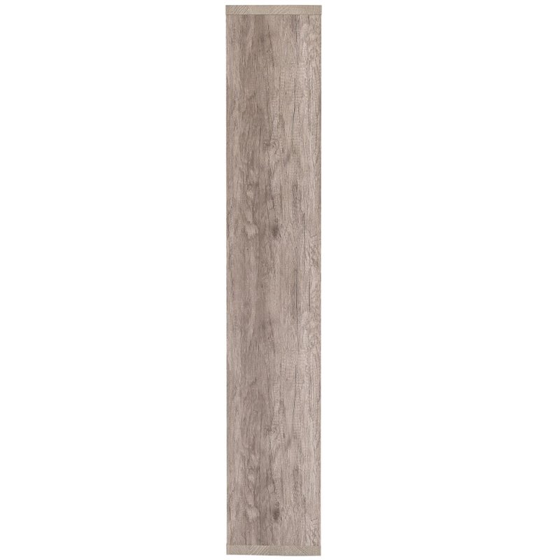 Home Square 2 Piece Asymmetrical Driftwood Bookcase Set in Gray