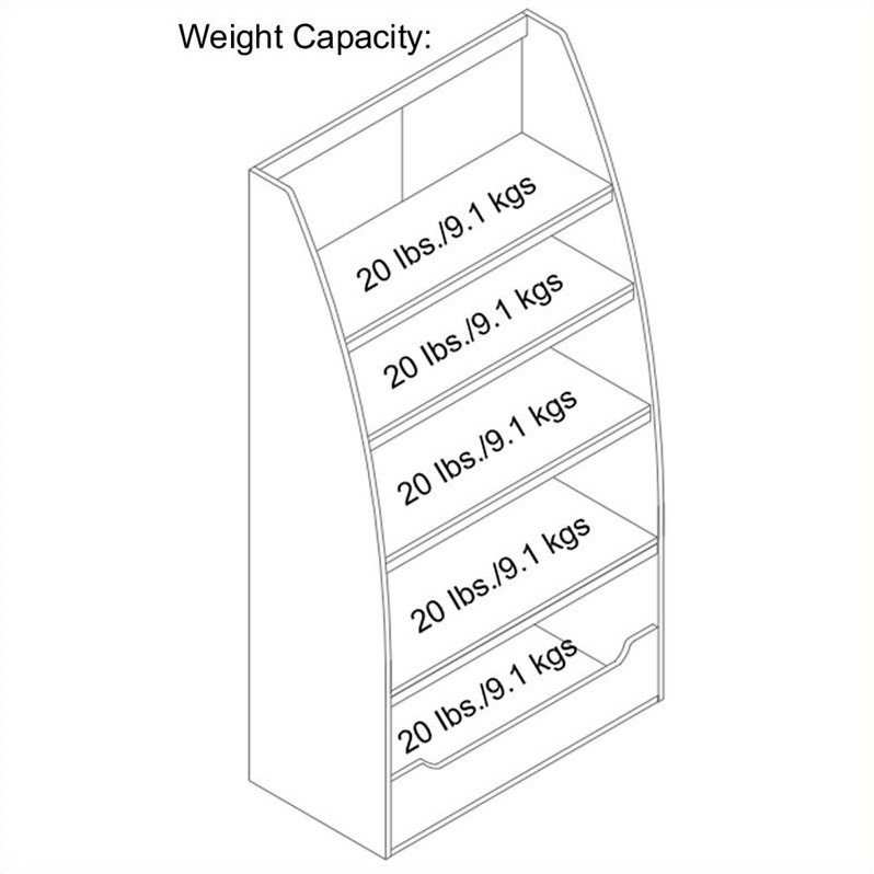 Home Square 4-shelf Wood Bookcase Set in White (Set of 2)