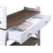 Home Square 5 Tier Shelf Driftwood Bookcase Set in White (Set of 2)