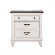 Home Square 2 Piece Wood Night Stand with Charging Station Set in Light Brown