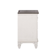 Home Square 2 Piece Wood Night Stand with Charging Station Set in Light Brown