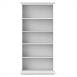 Home Square 5 Shelf Modern Wood Bookcase Set in White (Set of 2)