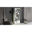 Home Square 5 Shelf Modern Wood Bookcase Set in White (Set of 2)