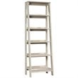 Home Square 5 Shelf Wood Bookcase Set in Chalked Chestnut (Set of 2)