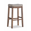 Home Square 2 Piece Wood Bar Stool Set in Rustic Brown