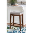 Home Square 2 Piece Wood Counter Stool Set in Rustic Brown