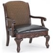 Home Square 2 Piece Traditional Wood Arm Chair Set in Walnut