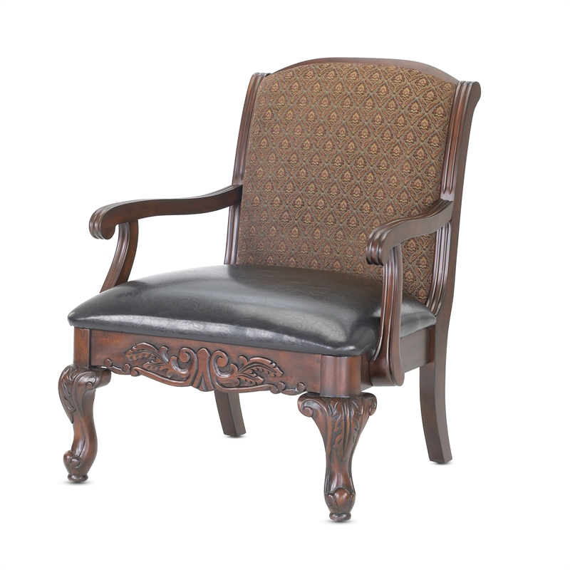Home Square 2 Piece Traditional Wood Arm Chair Set in Walnut