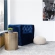 Home Square 2 Piece Swivel Velvet Accent Chair Set in Navy Blue