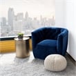 Home Square 2 Piece Swivel Velvet Accent Chair Set in Navy Blue