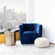 Home Square 2 Piece Swivel Velvet Accent Chair Set in Navy Blue