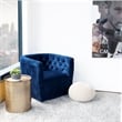 Home Square 2 Piece Swivel Velvet Accent Chair Set in Navy Blue