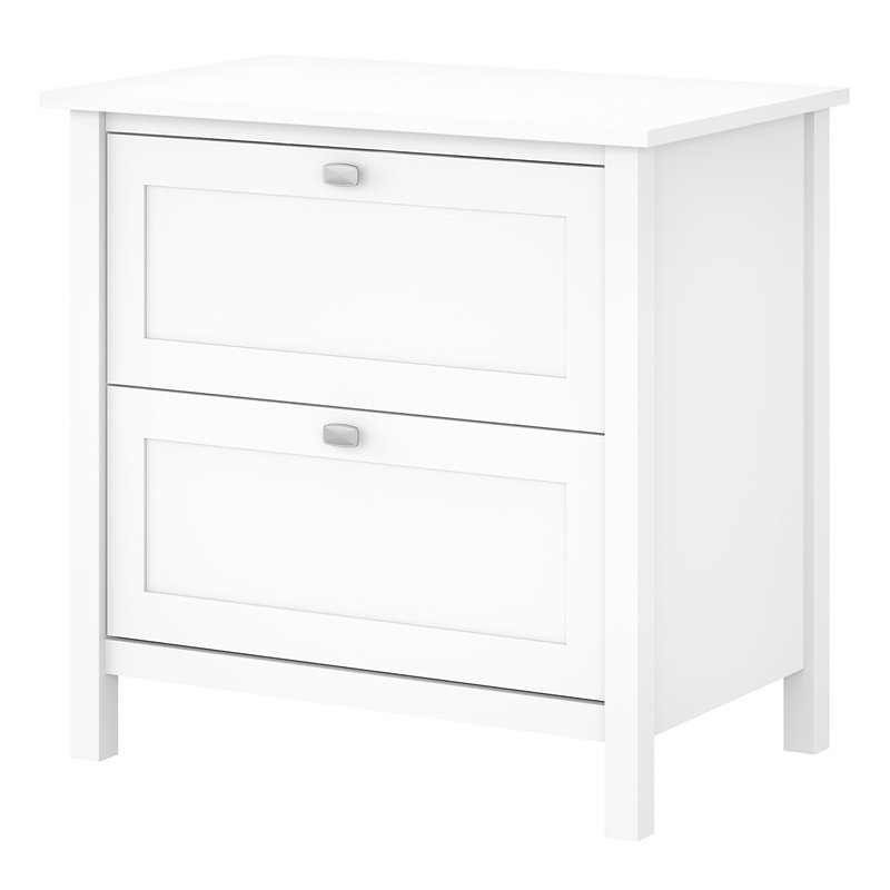 Home Square 2 Drawer Filing Cabinet Set in Pure White (Set of 2)