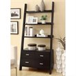 Home Square 4 Shelf Ladder Wood Bookcase Set in Cappuccino (Set of 2)