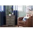 Home Square 2 Drawer Wood Nightstand Set in Gray Maple (Set of 2)